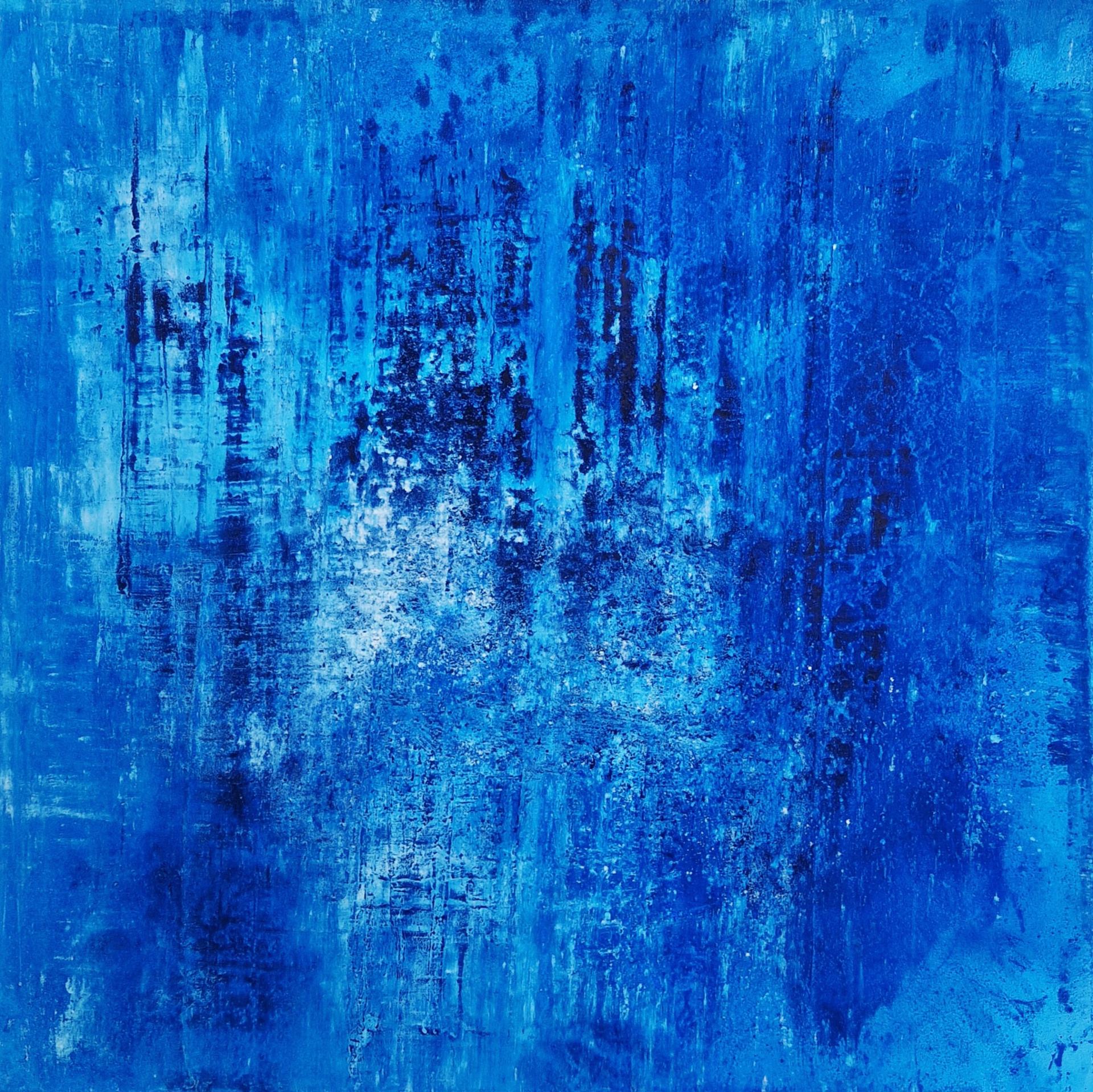 Yv 2025 024 le bleu lumiere 100x100 toile